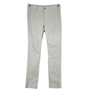 Uniqlo Pants Womens 10 White Stretch Slim Fit Casual Cotton Spandex Chino